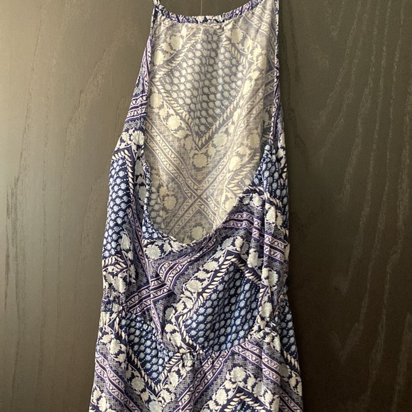 Blue floral summer dress for girls - Picture 3 of 4